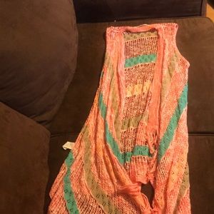 Crochet Long Shawl Style Vest